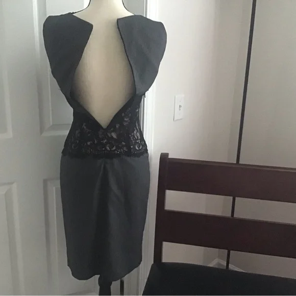 vs moda international rare pinstripe, lace dress - Picture 2 of 6